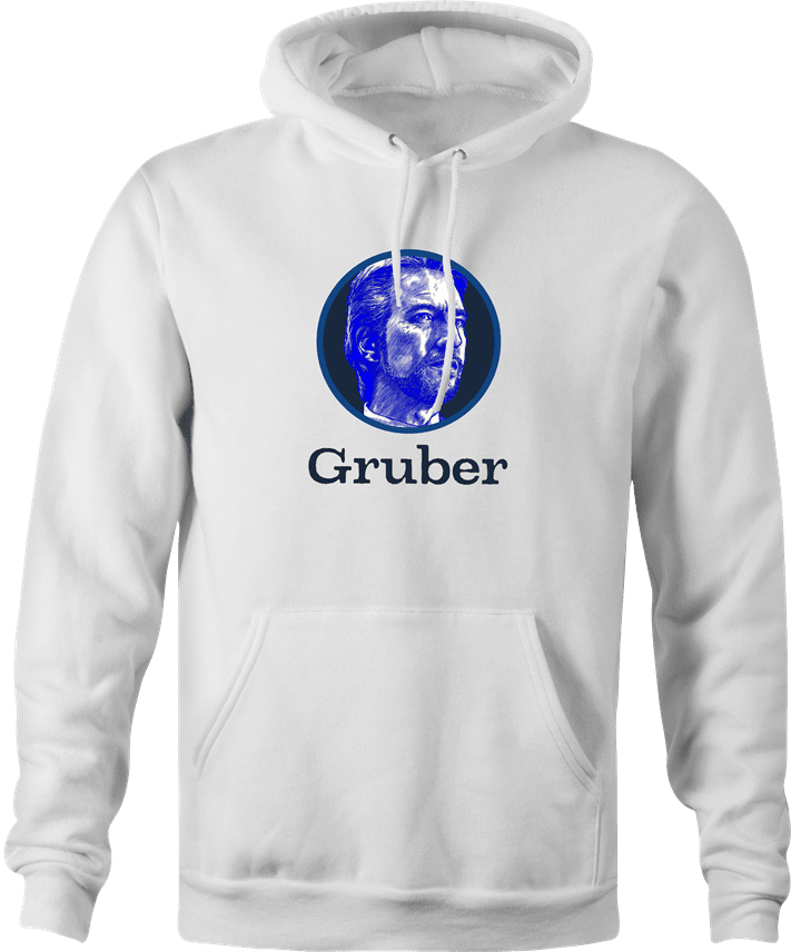 funny Die Hard Hans Gruber Gerber Baby Food Mashup white hoodie