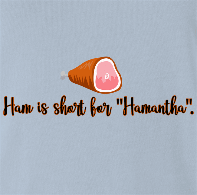 Funny Ham Meets Samantha Parody Light Blue T-Shirt