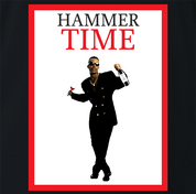 Funny MC Hammer Time Magazine Mashup Parody Black T-Shirt