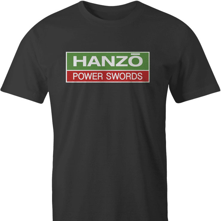 hattori hanzo hitachi power swords men's black t-shirt