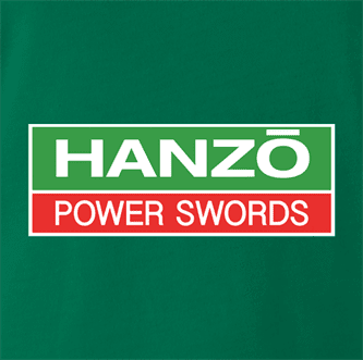 hattori hanzo hitachi power swords green t-shirt