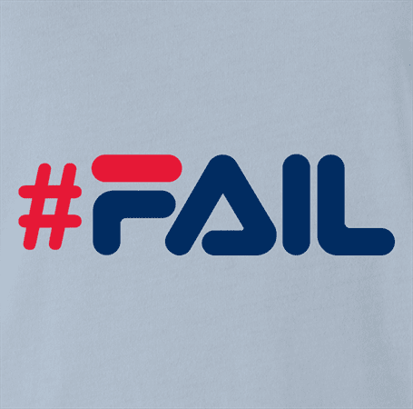 #FAIL you suck total fail internet viral parody t-shirt men's light blue