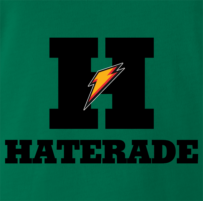funny Haters Drink Haterade Parody ash grey t-shirt