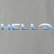 funny Hello Halo Mashup Parody Ash Grey t-shirt