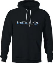 funny Hello Halo Mashup Parody black hoodie