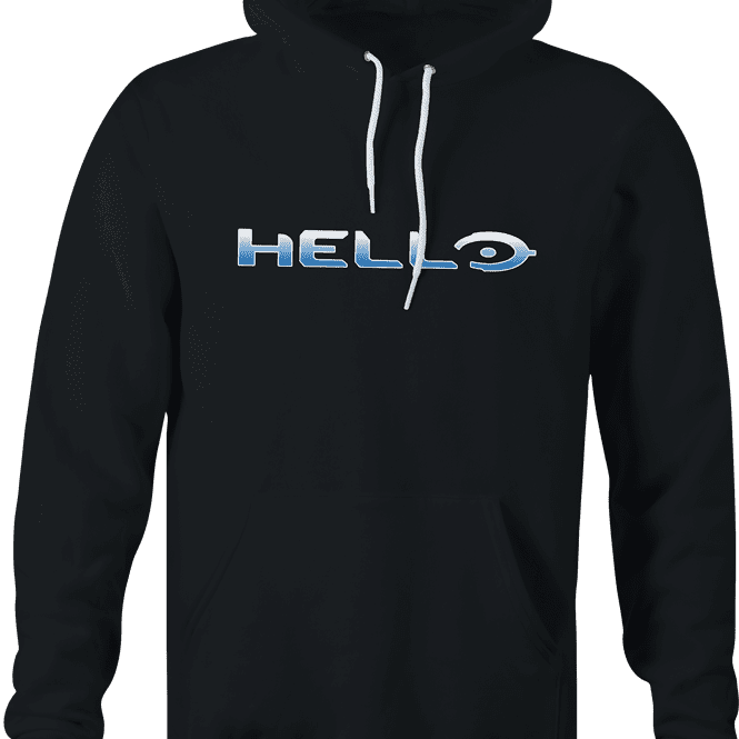 funny Hello Halo Mashup Parody black hoodie