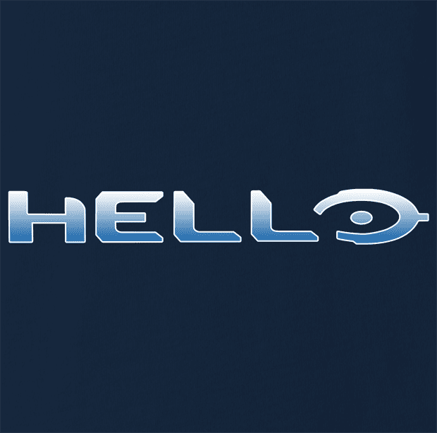 funny Hello Halo Mashup Parody Navy t-shirt