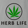 Weed Cannabis Herbal Life Parody t-shirt grey