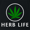 Weed Cannabis Herbal Life Parody Black t-shirt
