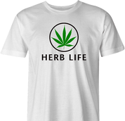 Weed Cannabis Herbal Life Parody t-shirt white men's
