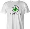 Weed Cannabis Herbal Life Parody t-shirt white men's