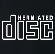 Funny Herniated Disc CD Mashup Black T-Shirt