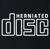 Funny Herniated Disc CD Mashup Black T-Shirt