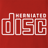 Funny Herniated Disc CD Mashup Red T-Shirt