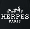 funny novelty hermes herpes parodys t-shirt black