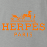Funny Herpes hermes fashion wear ash grey t-shirt