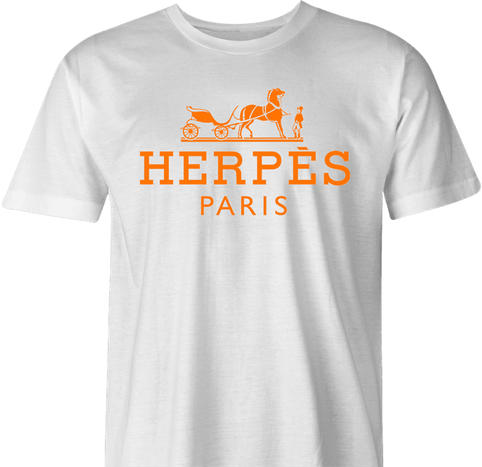 Funny Herpes hermes fashion wear  black men's tshirt