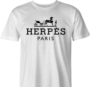funny novelty hermes herpes parodys t-shirt white men's 