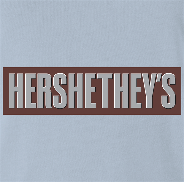 hilarious woke Chocolate bar logo parody/gender pronouns men's light blue t-shirt