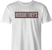 hilarious woke Chocolate bar logo parody/gender pronouns men's white t-shirt