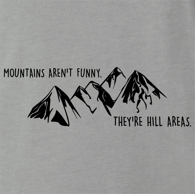 Funny Hilarious Play on Words 'Hill Areas' Parody Ash Grey T-Shirt