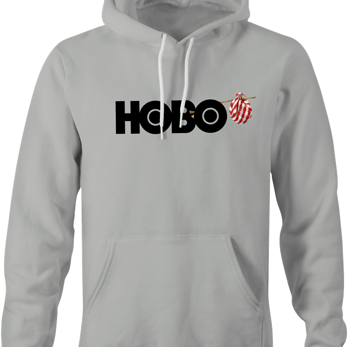 Funny Hobo Television Network T-Shirt Ash Grey Hoodie