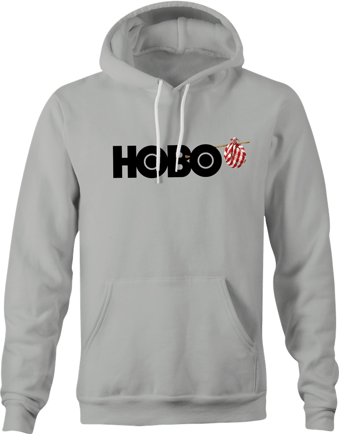 Funny Hobo Television Network T-Shirt Ash Grey Hoodie