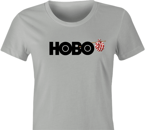 Funny Hobo Television Network T-Shirt Women's Ash Grey