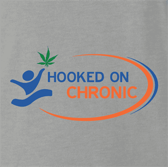 Funny hooked on chronic phonics weed t-shirt ash 