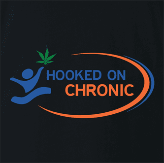 Funny hooked on chronic phonics weed t-shirt black 