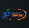 Funny hooked on chronic phonics weed t-shirt black 