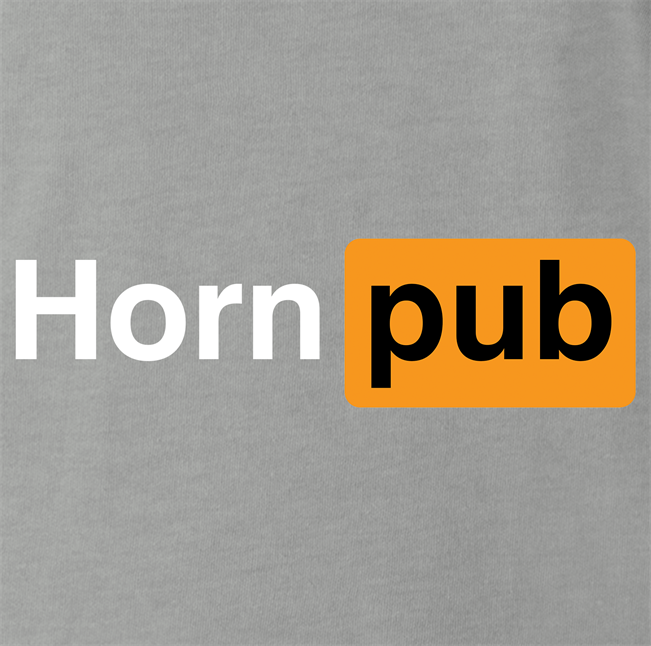 Funny Horn Pub Pornhub Parody Ash Grey T-Shirt