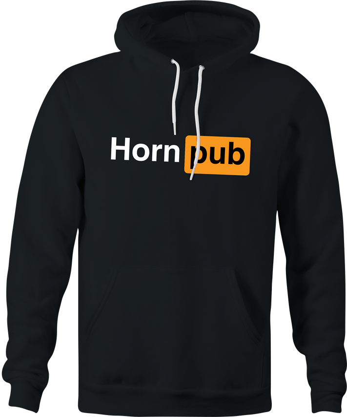 Funny Horn Pub Pornhub Parody Black Hoodie