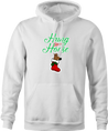 funny and Hilarious horse stocking stuffer for x-mas and christmas holiday season  Parody white hoodie