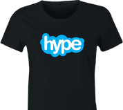 funny Hype Dope Savage Skype women's black