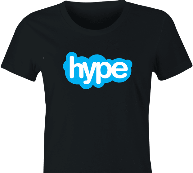 funny Hype Dope Savage Skype women's black