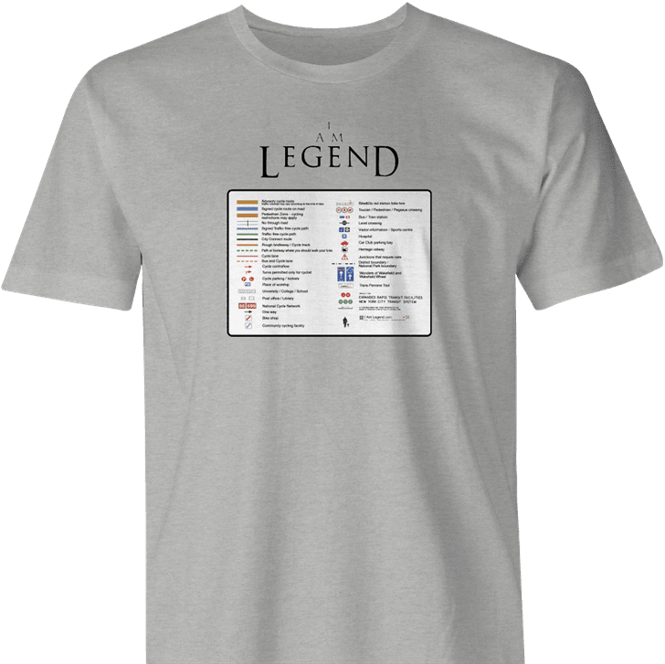 Funny I am a legend men's ash t-shirt