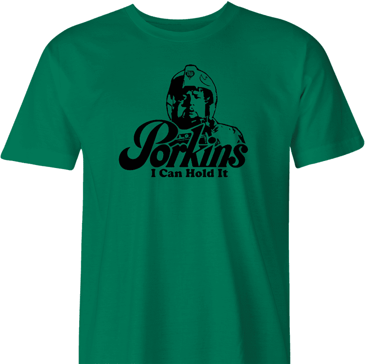 funny porkins star wars i can hold it perkins parody men's green t-shirt