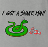 Funny adam sandler I have a snake man men's grey t-shirt