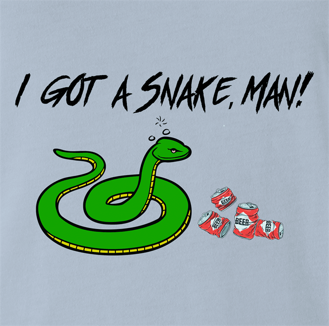 Funny adam sandler I have a snake man men's light bluet-shirt