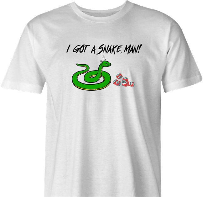 Funny adam sandler I have a snake man men's white t-shirt