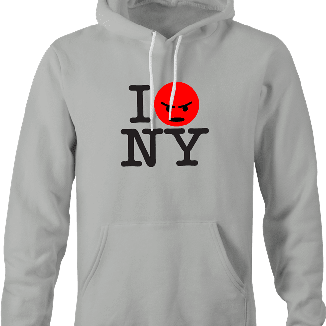 funny I Love NY Parody - I Hate New York t-shirt Ash Grey hoodie