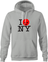funny I Love NY Parody - I Hate New York t-shirt Ash Grey hoodie
