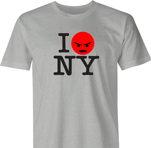 funny I Love NY Parody - I Hate New York men's t-shirt