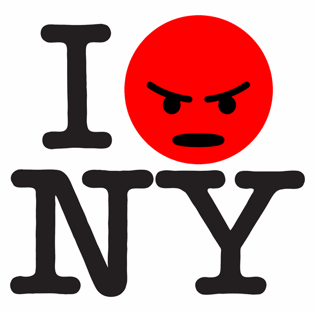 funny I Love NY Parody - I Hate New York white tee