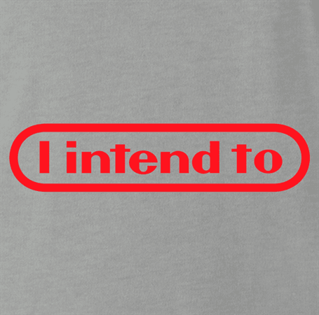 funny i intende to nintendo ash grey t-shirt