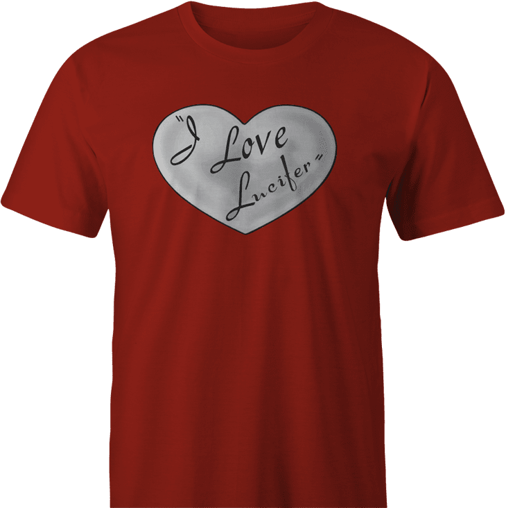 Funny I love Lucifer Satanist lucy parody men's t-shirt