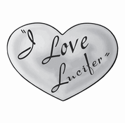Funny I love Lucifer Satanist lucy parody white t-shirt