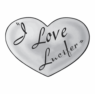Funny I love Lucifer Satanist lucy parody white t-shirt