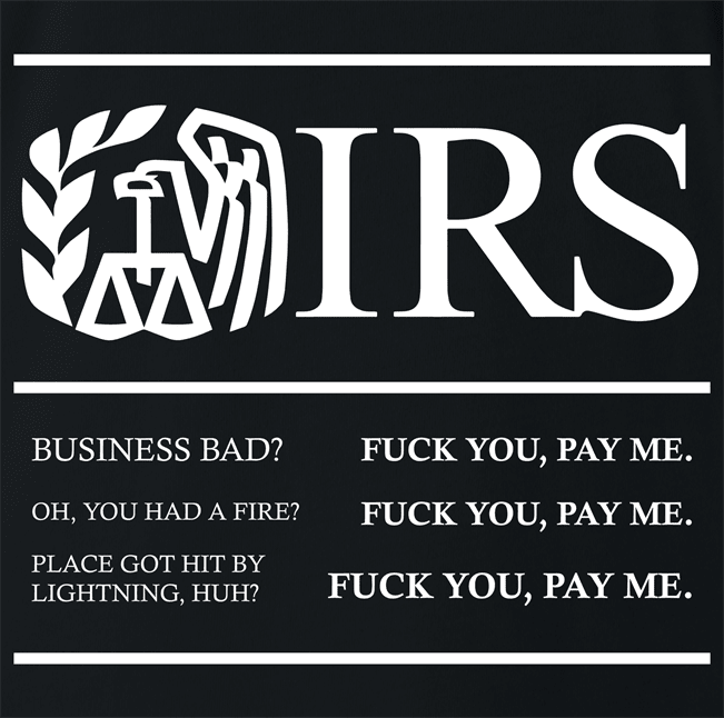 Funny IRS Pualy from Goodfellas fuck you pay me men's black t-shirt